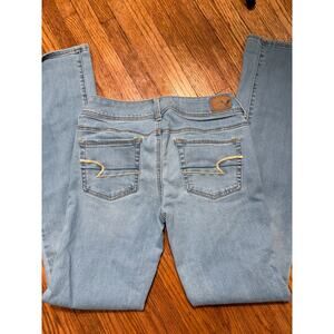 American Eagle Kick Boot Low Rise Women's SZ 6 Long Boot Cut Super Stretch Jeans